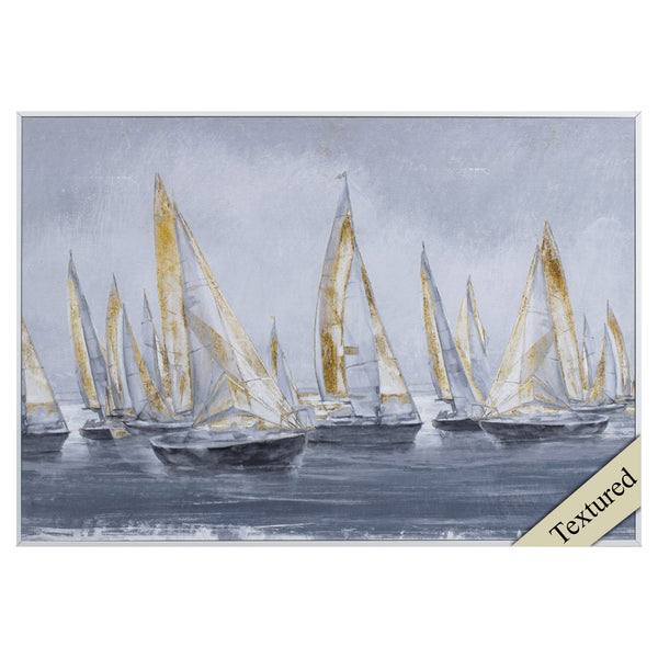 Sailing Horizon Abstract Framed Art