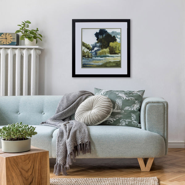 Set of Two Bean Fields and Tall Trees Framed Art