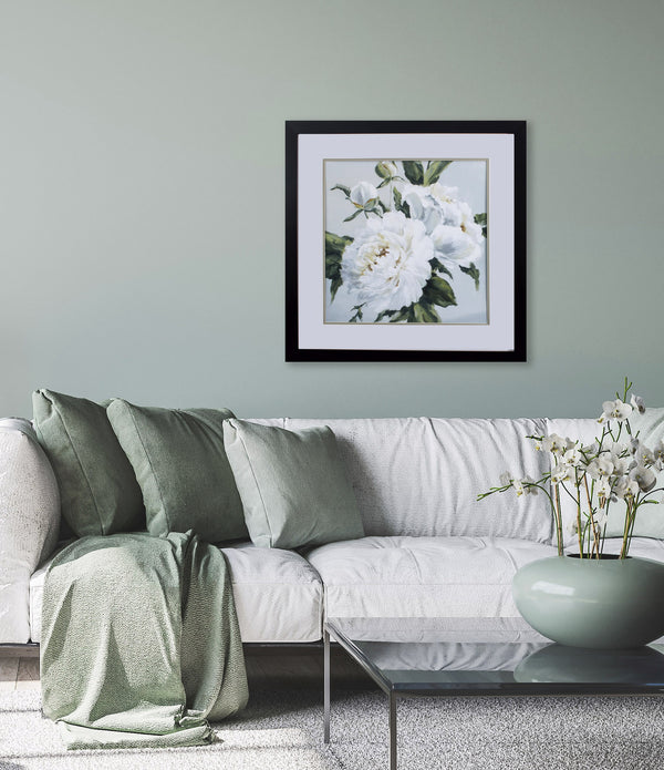 Large Peonies I Abstract Framed Art