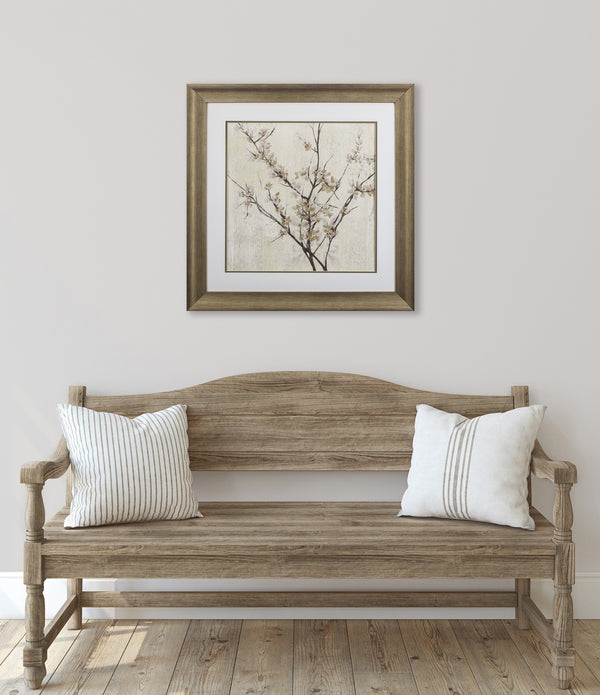 Neutral Cherry Blossoms Cream I Framed Art