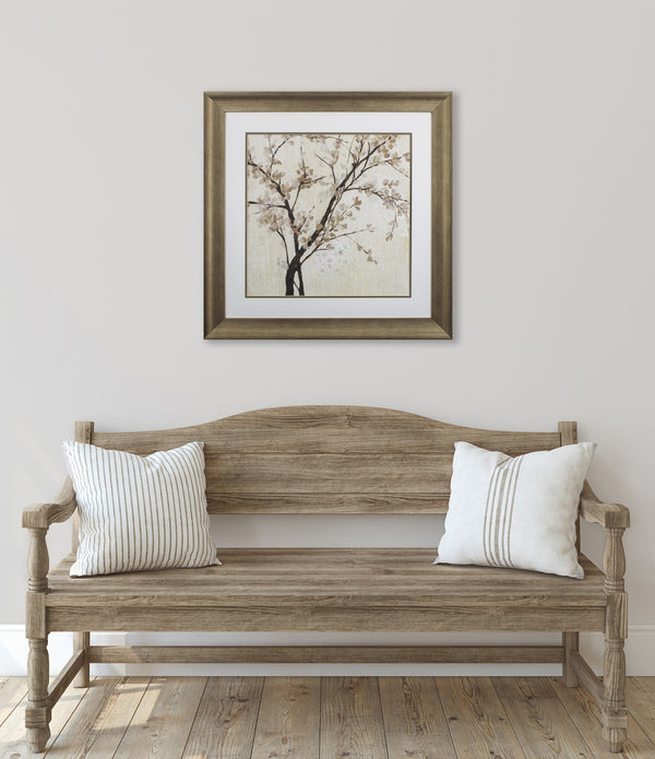 Neutral Cherry Blossoms Cream II Framed Art