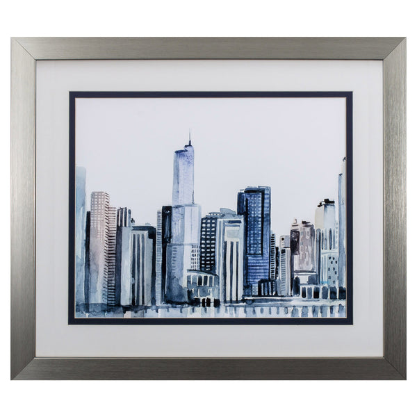 Skyline I Watercolor Framed Art