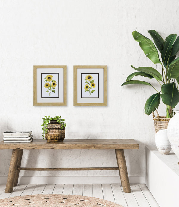 Set of 2 Sunflower Trio Framed Art