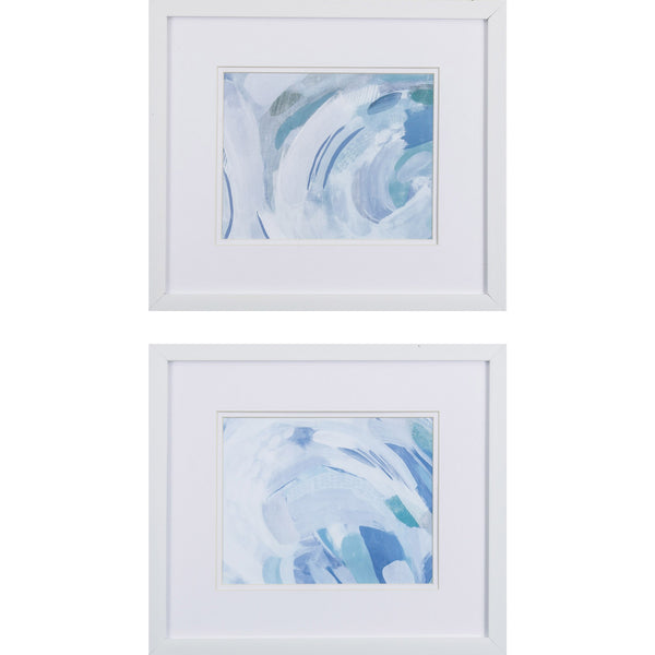 Set of 2 Beneath the Wave Abstract Framed Art