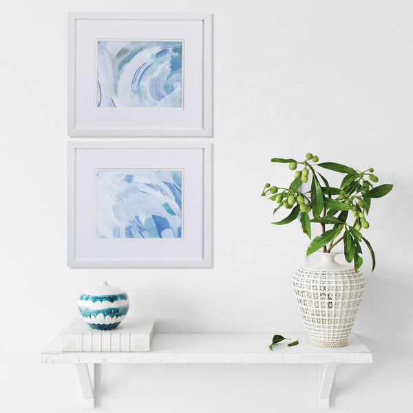 Set of 2 Beneath the Wave Abstract Framed Art