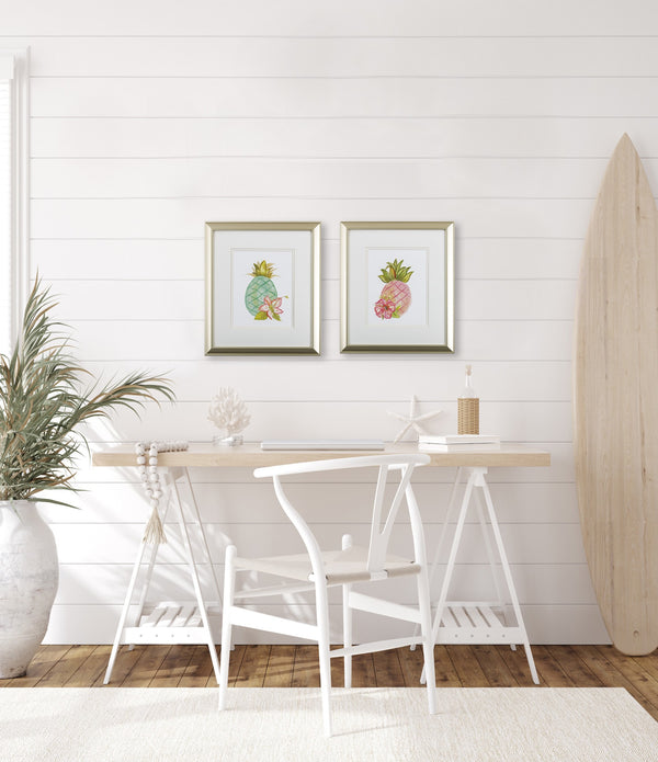 Set of 2 Tropical Pineapple Framed Art