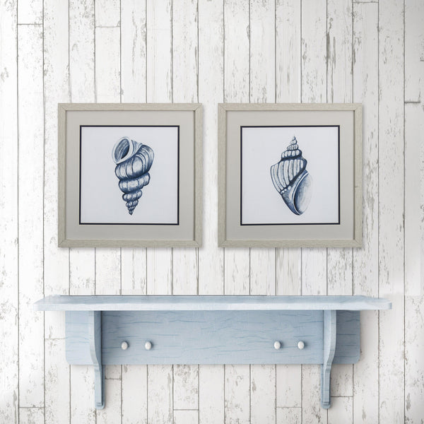 Set of 2 Blue Shells A Framed Art