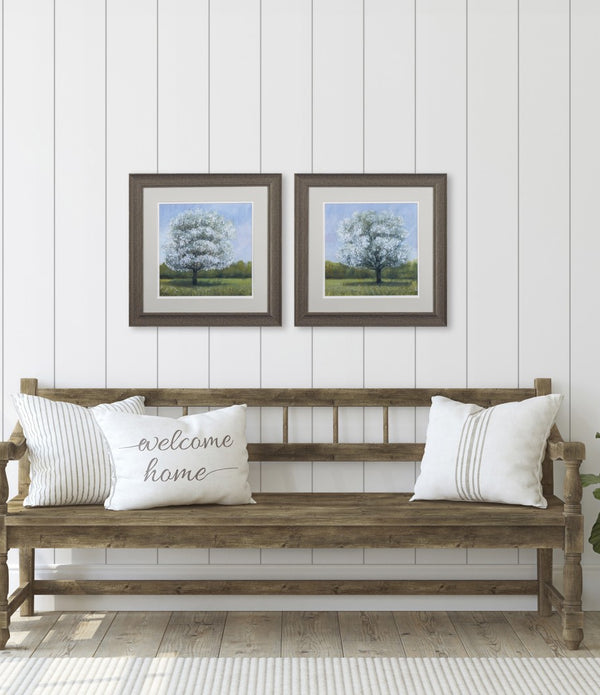 Set of 2 Spring Blossom Tree Framed Art