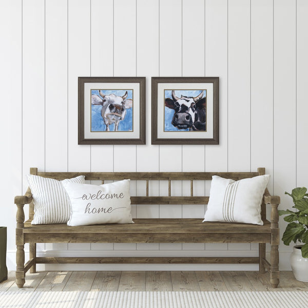 Set of 2 Cattle Close Up Framed Art