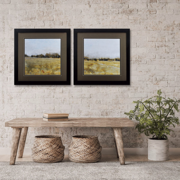 Set of Two Harvest Field Framed Art