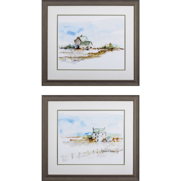 Set of Two Updated Farmhouse Framed Art