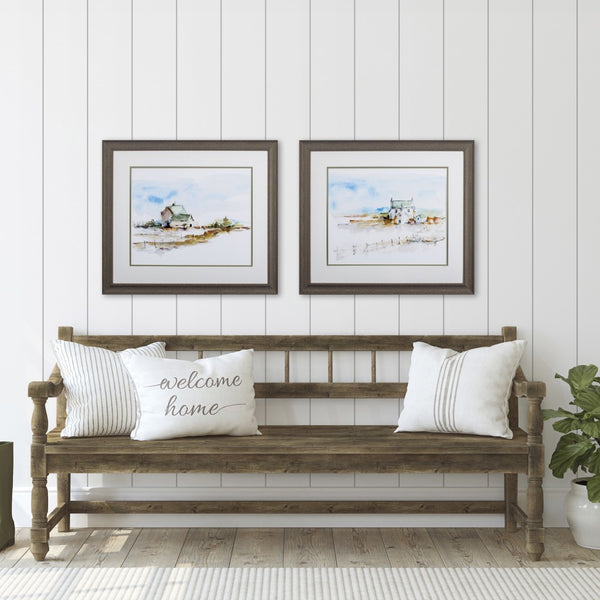 Set of Two Updated Farmhouse Framed Art