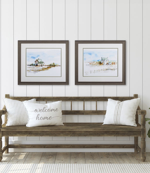 Set of Two Updated Farmhouse Framed Art