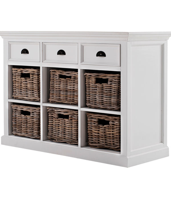 Modern Farmhouse Buffet Server with Basket Set