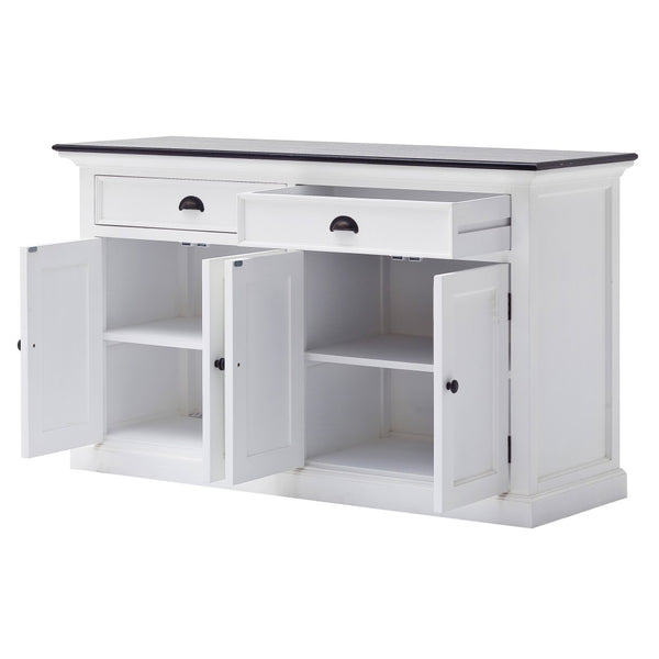 Modern Farmhouse Black and White Buffet Server