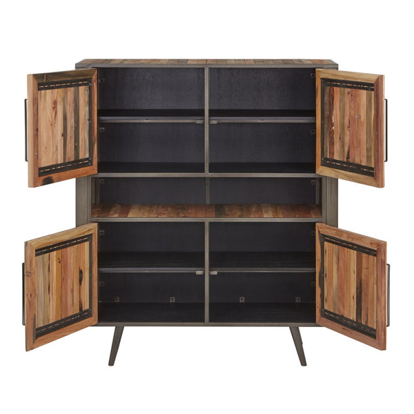 Modern Rustic Double Decker Accent Cabinet