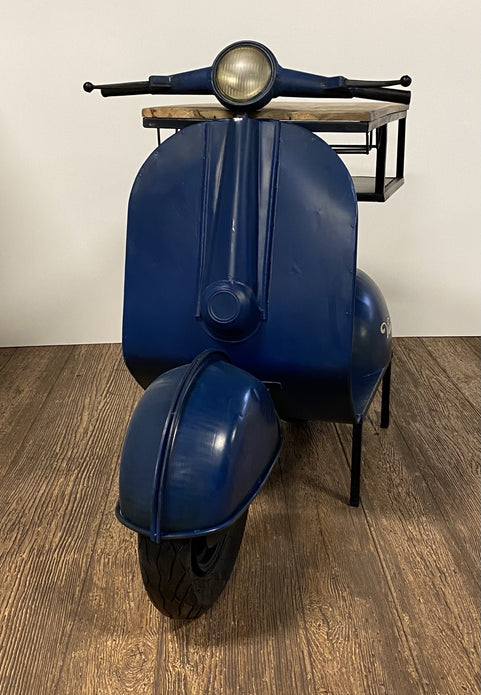 Vintage Blue Scooter Bar Cart