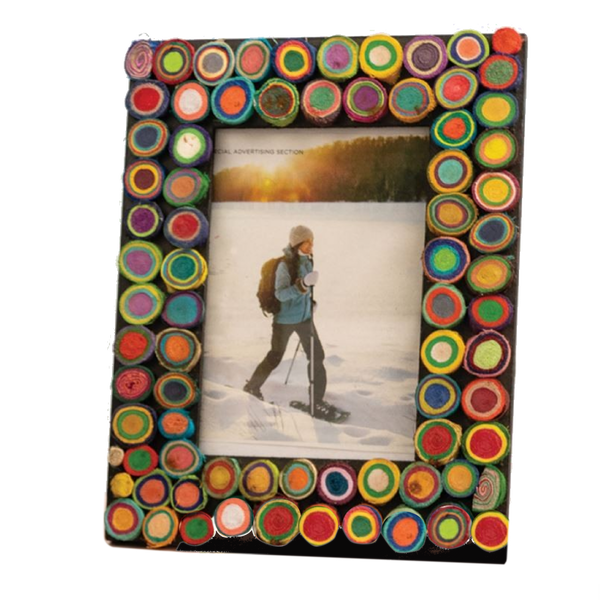 4" x 6" Colorful Cotton Hoop Photo Frame