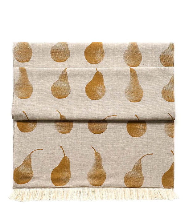 Set of Eight Pale Yellow Pear Pattern Placemats