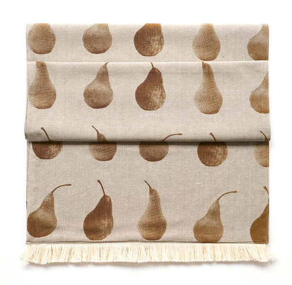 Set of Eight Light Brown Pear Pattern Placemats