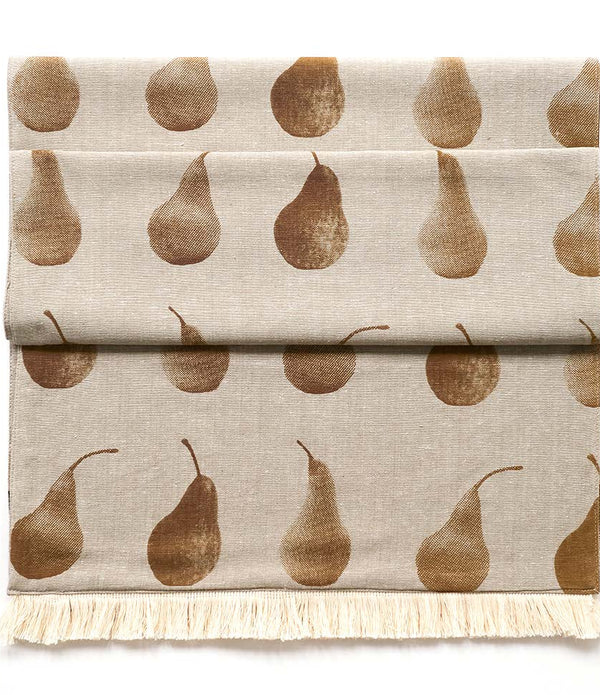 Set of Eight Light Brown Pear Pattern Placemats