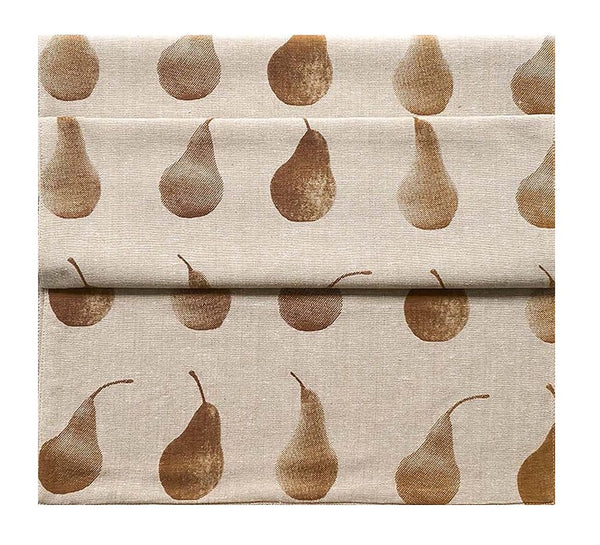 Set of Eight Brown Pear Pattern Napkins