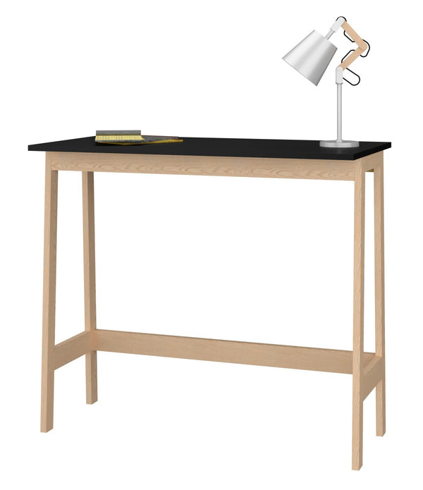 Modern Natural and Black Narrow Table Desk