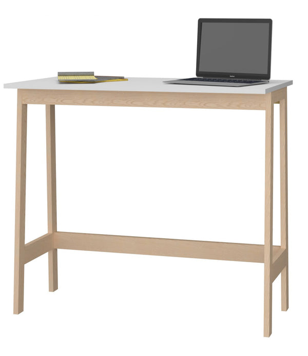 Modern Natural and White Narrow Table Desk