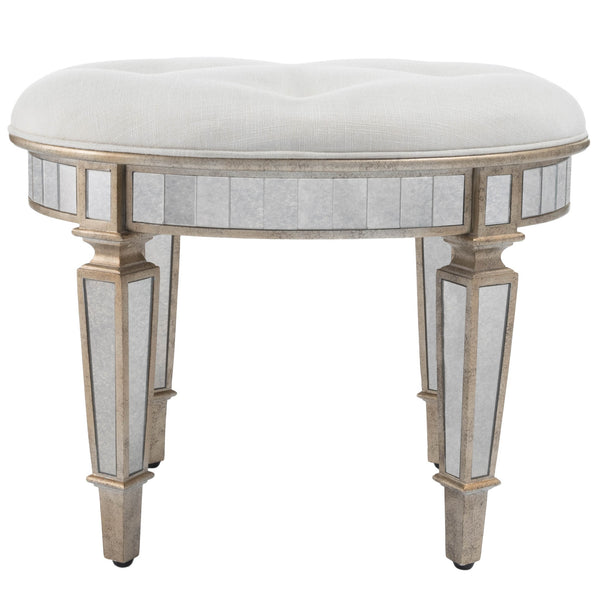 Modern Mirrored Vanity Stool