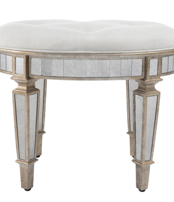 Modern Mirrored Vanity Stool