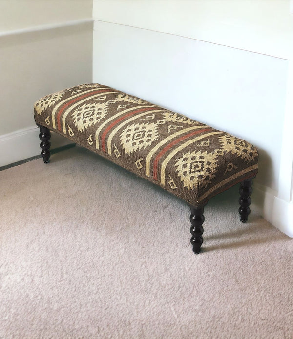 Jute Upholstered Bench