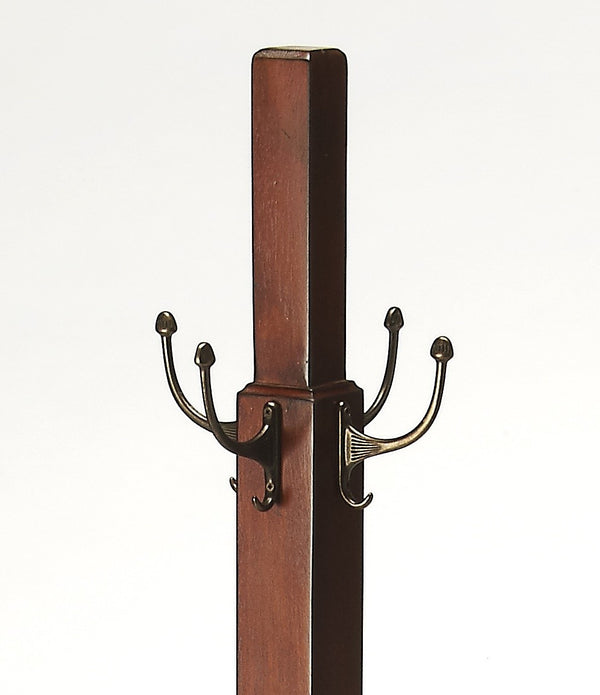 Webster Antique Cherry Coat Rack Tree