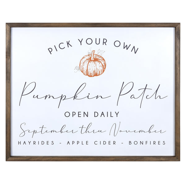 Rustic Pumpkin Patch Framed Wall Art