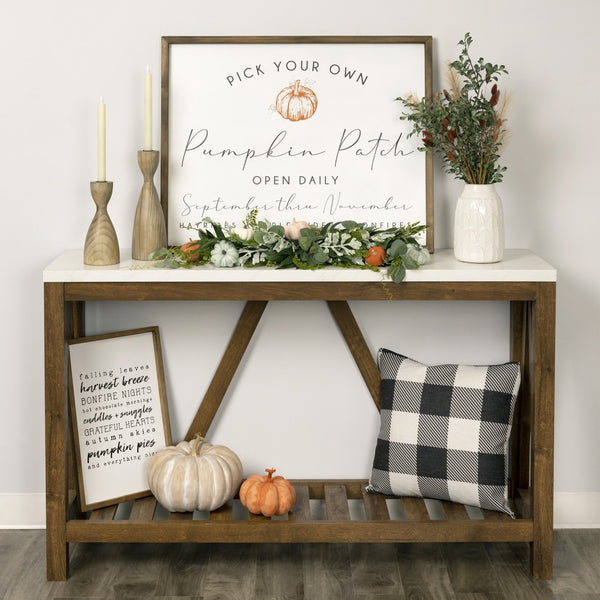 Rustic Pumpkin Patch Framed Wall Art