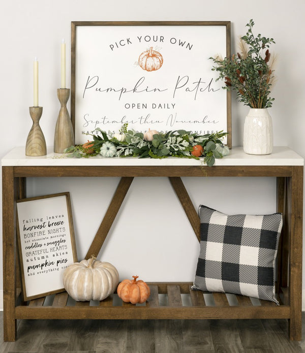 Rustic Pumpkin Patch Framed Wall Art