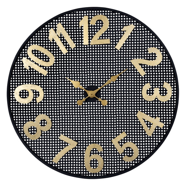 Black and Gold Round Wall Clock