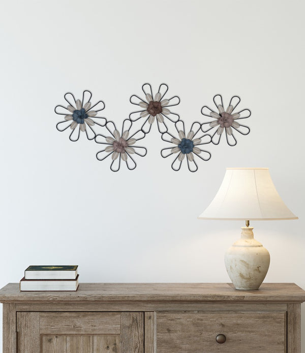 Wire Metal Floral Wall Decor