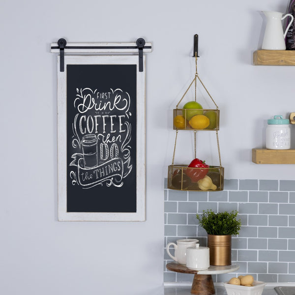 Modern Farmhouse White Frame Chalkboard Wall Decor