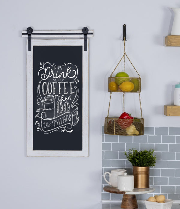 Modern Farmhouse White Frame Chalkboard Wall Decor