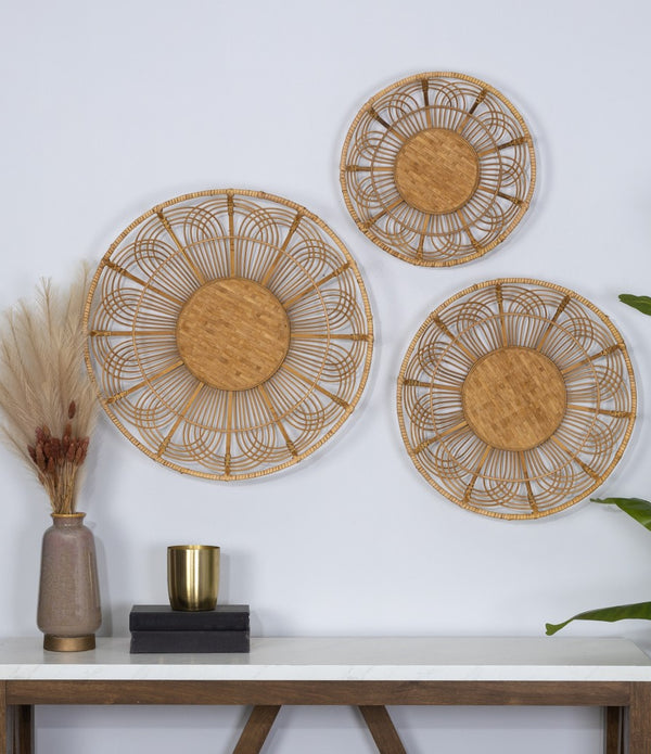 Jumbo Bohemian Bamboo Decorative Wall Basket