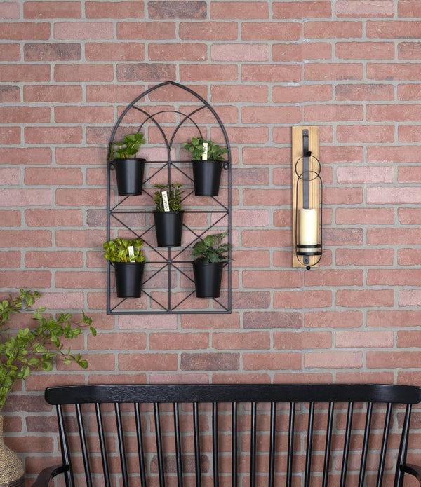 Metal Plant Pots Wall Hanging