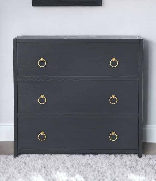 Lark Navy Blue 3 Drawer Chest