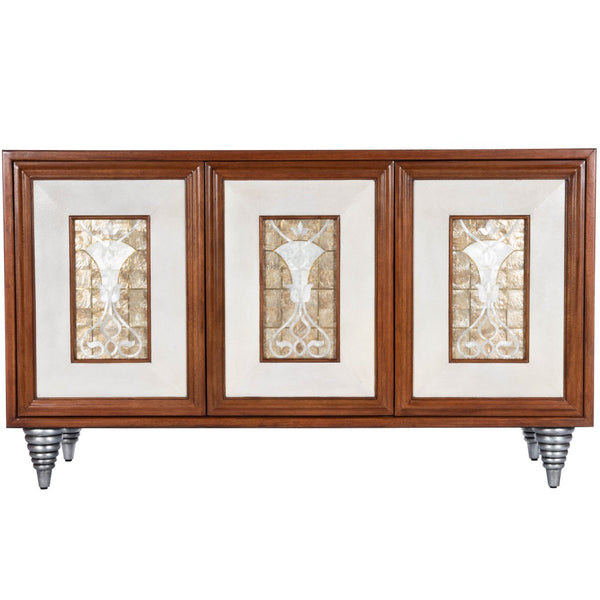 Shelly Leather & Capiz Shell Inlay Sideboard