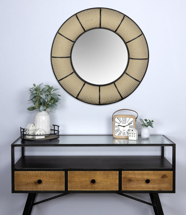 Farmhouse Style Round Wall Mirror