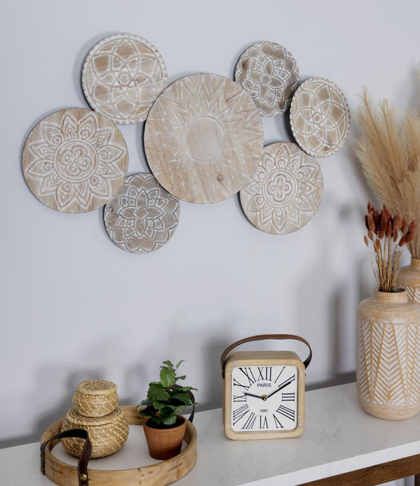 Farmhouse Style Wooden Table Clock