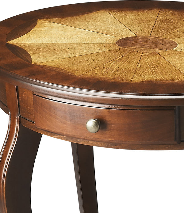 Traditional Cherry Oval Accent Table