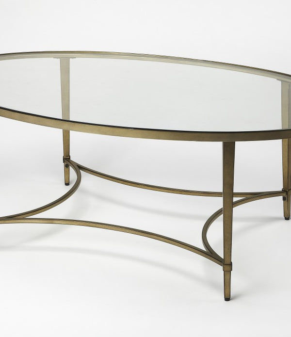 Golden Oval Coffee Table