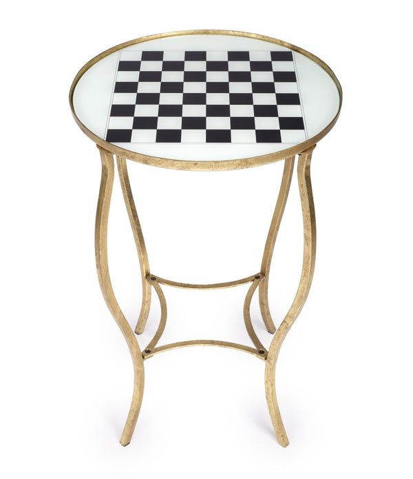 Antique Gold Black and White Game Table