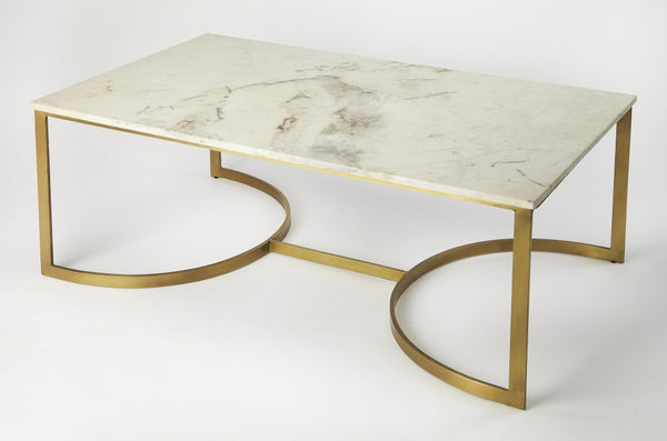 Metal and Marble Coffee Table