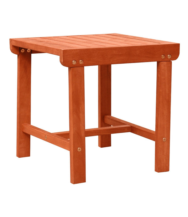 Sienna Brown Outdoor Wooden Side Table